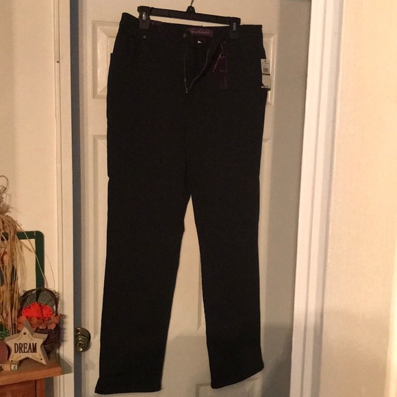 GLORIA VANDERBILT Amanda Size 14 average deep forest green jeans classic fit NEW - Picture 2 of 9